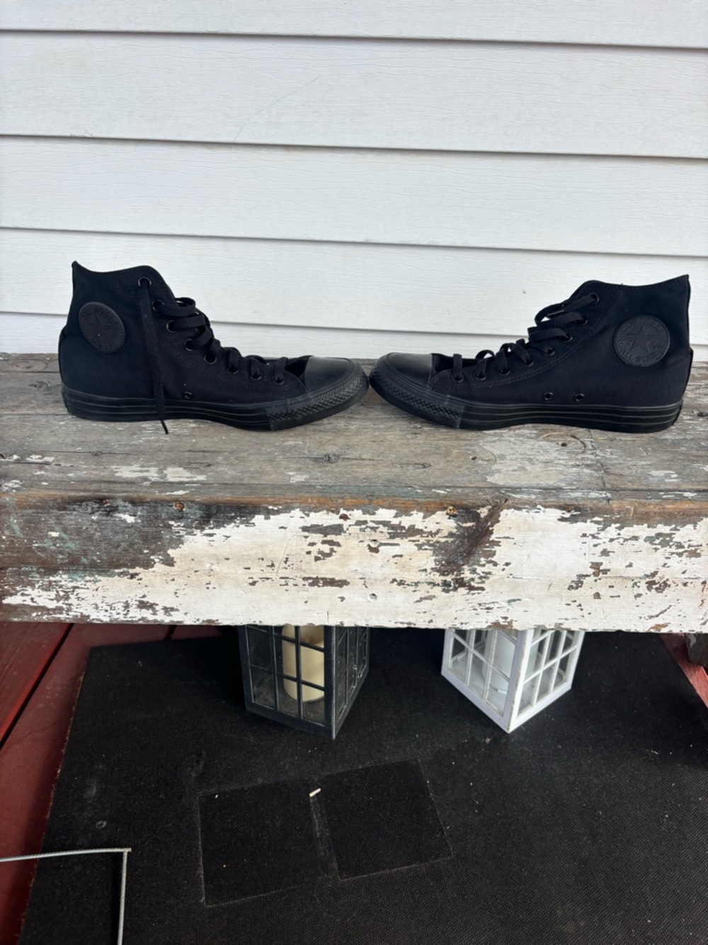 Converse Black Monochrome High-Top Sneakers Box